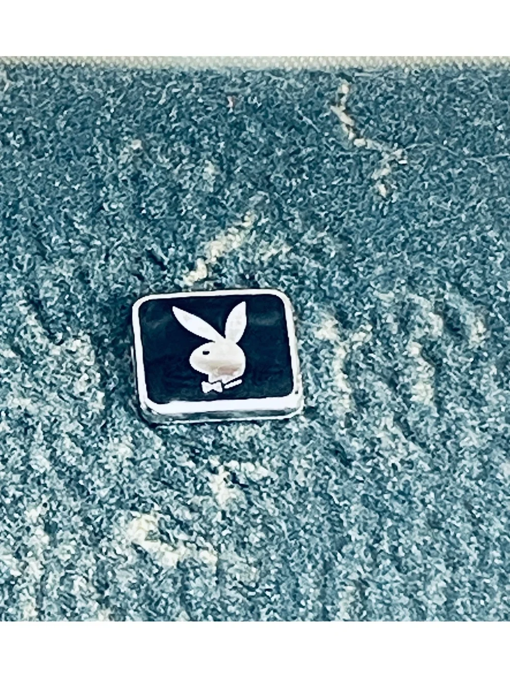 1980s Vintage Playboy Bunny Logo Lapel Pin with Original Box